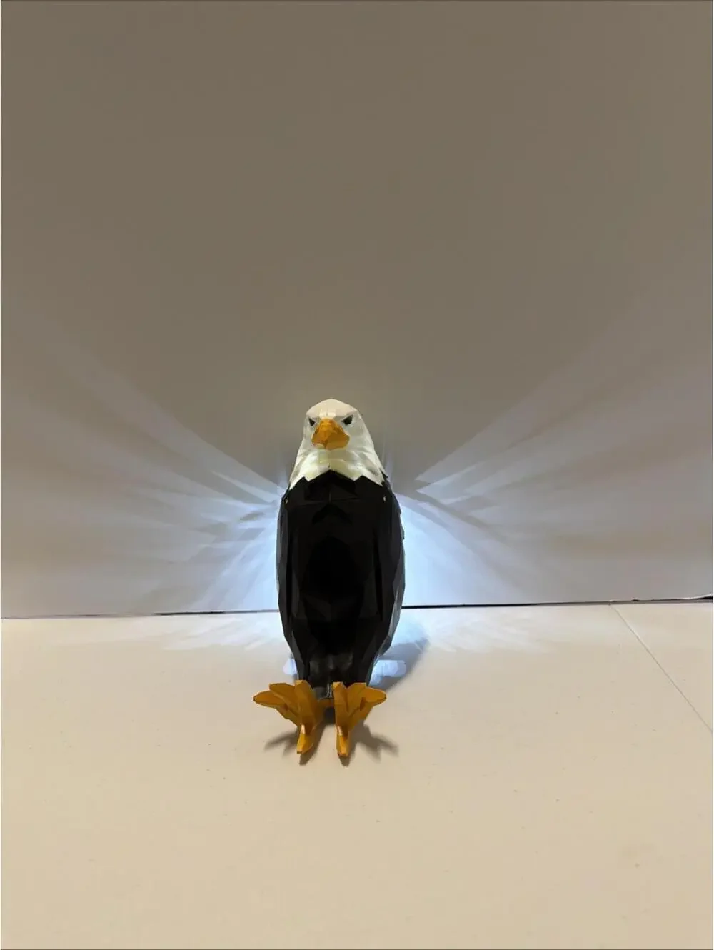 Bald American Eagle Wall Light with Remote Control Magnetic Wall Night Lamp